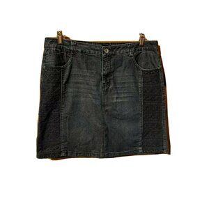 Baccini Size 14 Jean Skirt Denim Lace No Slit